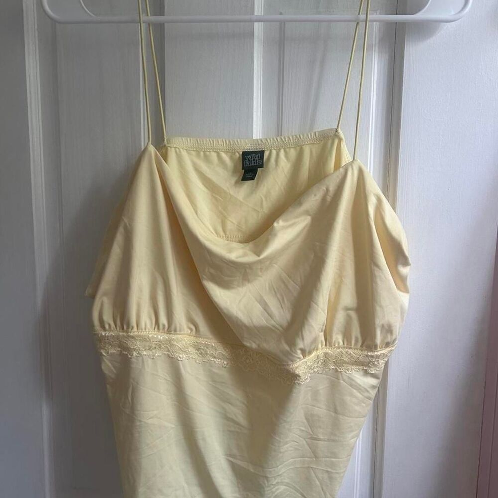 Wild-fable Women's Yellow and Cream Crop-top